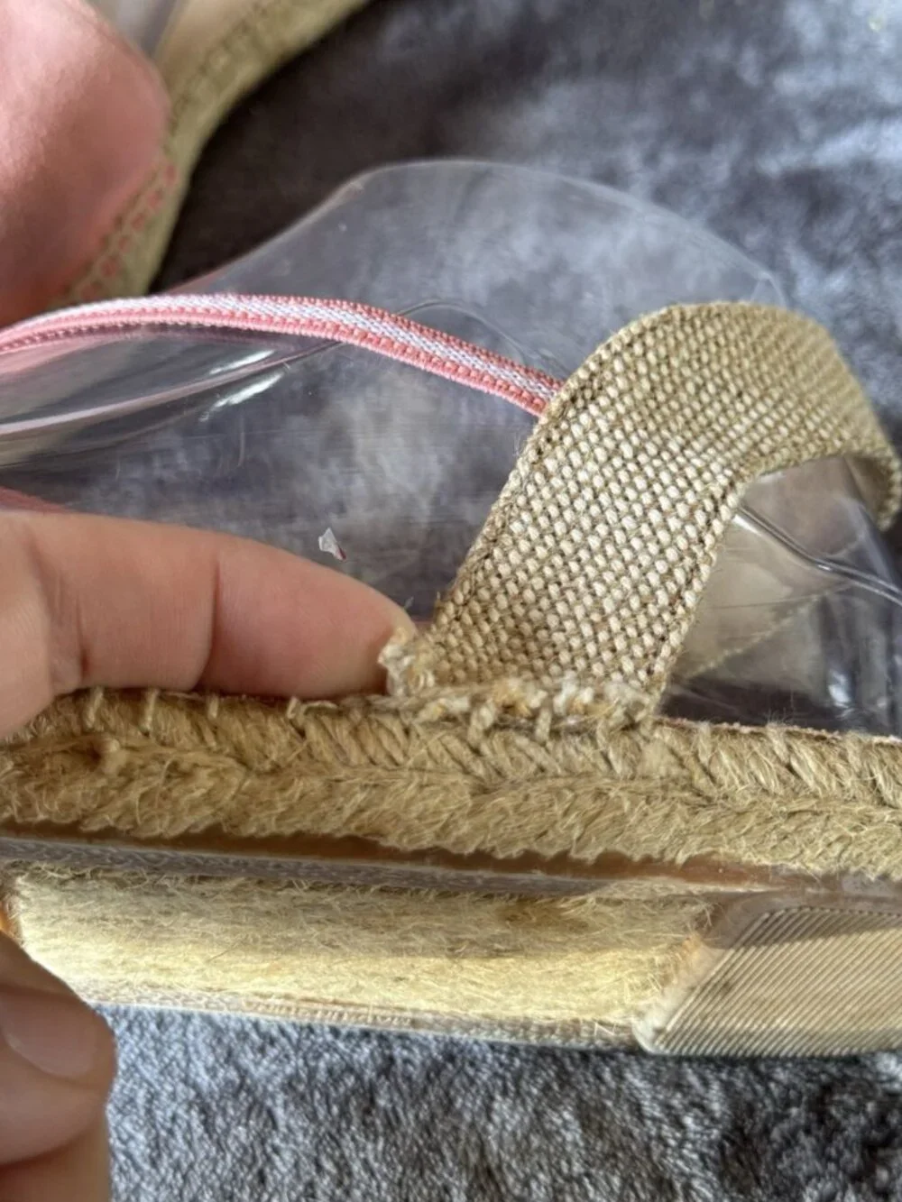 TALBOTS Pink Suede Leather Espadrilles Sandals Flats Sz 9.5 Casual Church Chic